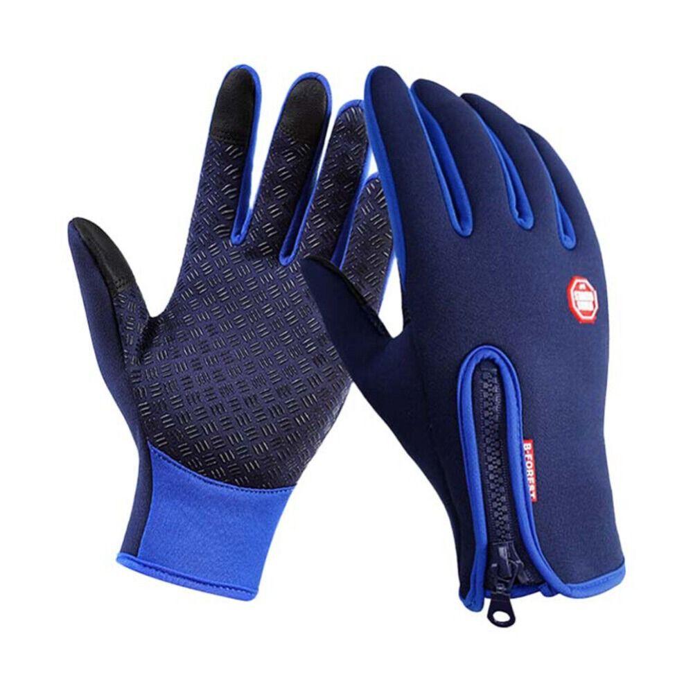 

Anti-slip Men Women Ski Gloves Touch Screen Mitten Winter Warm Gloves Cycling Gloves S синий