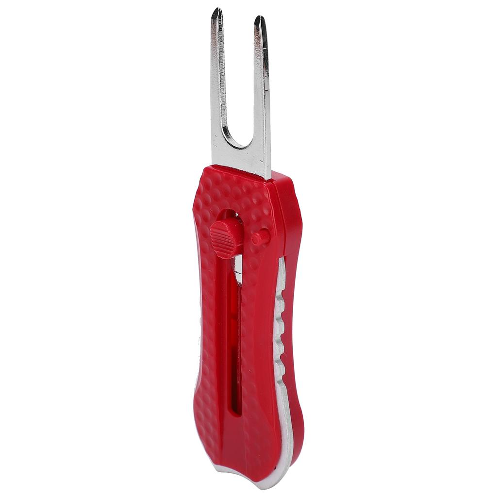 Golf Fork Golf Divot Repair Spring Tool Pitchfork Cleaner Putting Green Fork Training AidsRed