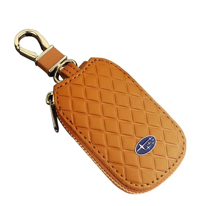 Car Key Chains Protective Bag Leather Key Case Cover for Subaru FORESTER XV WRC WRX BRZ IMPREZA LEGACY OUTBACK STI TRIBECA X7