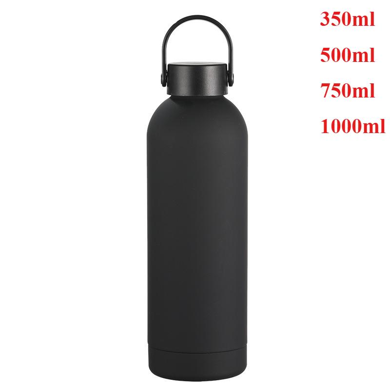 350/500/750/1000ml Macaron Color Cola Shape Insulated Bottle, 304 Stainless Steel Vacuum Flask, Portable Handle Water Bottle