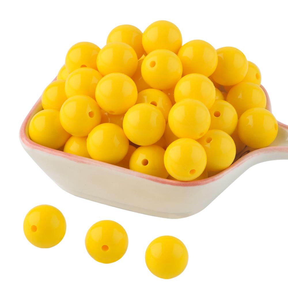 Kovict 24pcs/Lot  Silicone Bright Silicone Beads 15mm DIY Pacifier Chain Jewelry Bracelets Necklace Accessories