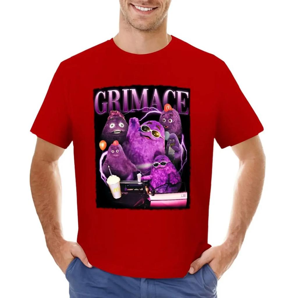 Grimace in 90s, Y2k Style Tribute T-shirt heavyweights sweat T-shirts for cotton