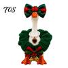 Winter Goose Costume Christmas Cute Desk Outfits, 7 Inch Mini Wreath Clothes with Bow Holiday Ornaments for Statues Tie Headwear And Faux Pearl