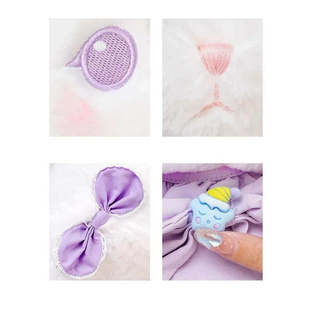Kawaii Japan Lolita Bunny Bear Doll Kids Soft Plush Rabbit Stuffed Animals Hug Cuddly Throw Pillow Children Girl Birthday Gift