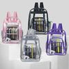 PVC Students School Bag Waterproof Clear Shoulder Bag Casual Transparent Backpack  Outdoor
