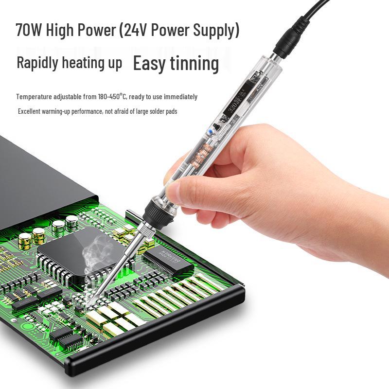 OLED T12 Mini Portable Adjustable Temperature Soldering Iron with T12 Tip