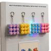 Cute Cat Paw Mini Keyboard Keychain RGB LED Light Stress Relief Backpack Pendant for Valentine's Day Gifts