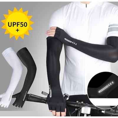 1 para rękawów rowerowych UV Solar Arm Protection Sun Cooling Outdoor Basketball Running Fishing Finger Arm Warmers Brace