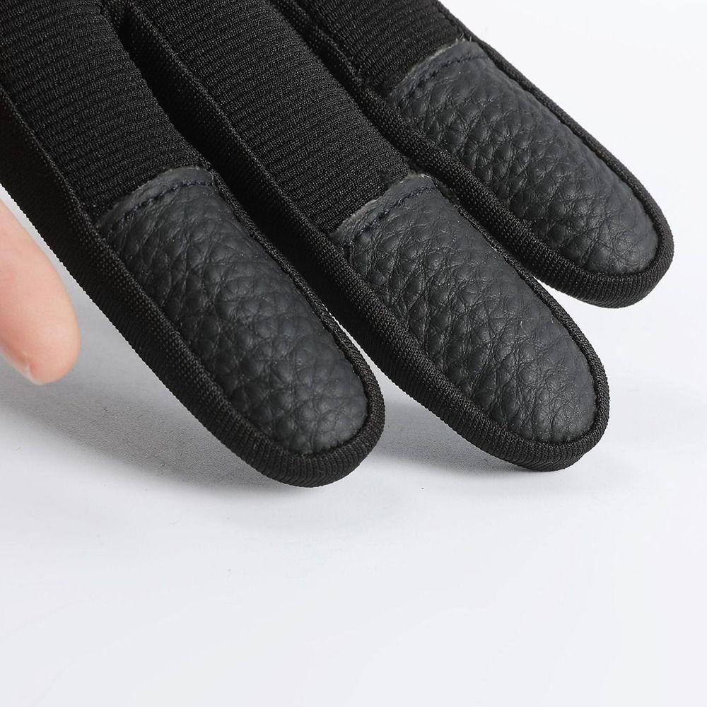Leather Fingertip Three-Finger Gloves Breathable Shooting Hand Guard  Teenagers Use