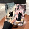 Funda Phone Cover Case for Xiaomi Mi 12 11T 10T 12T Pro 11 12X 13 Lite 14 Cartoon Black Cat