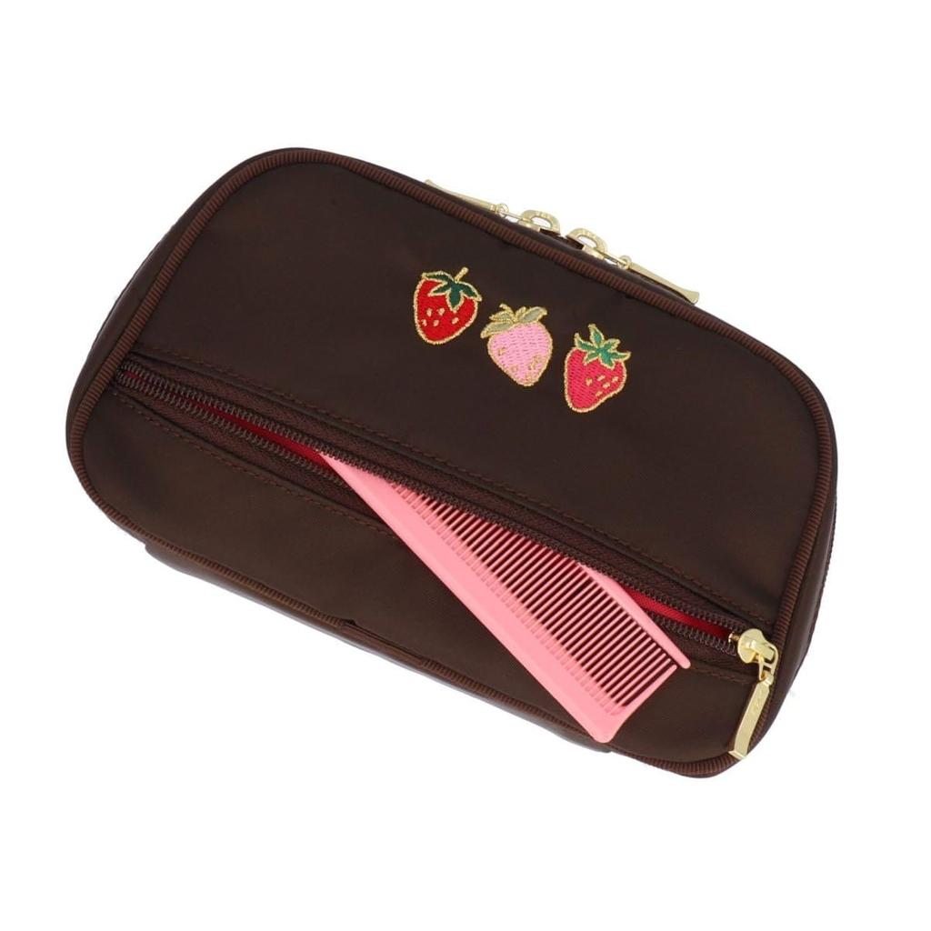 [ARTISAN&ARTIST*] Intelligente Untertasche mit Taschentuchspender, Bestickte Erdbeere, 5OP-ES117, artisan&artist