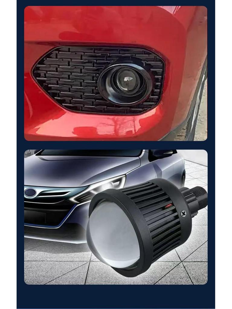 3rd Gen LED High Beam Bulb: Round, High Brightness, Long Distance, Lens-Focused Car Light for DIY Headlight Modification