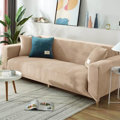Velvet Plush Sofa Cover Elastic L Shape Couch Covers All -Inclusive Soild Color Stretch Sofa Slipcover For Living Room Home Decor