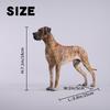 JXK Great Dane Dog Figure Dog Animal Figure Statue Miniature Dog Figurine Resin Model Toy Gift for Dog Lovers Painted Finished Product