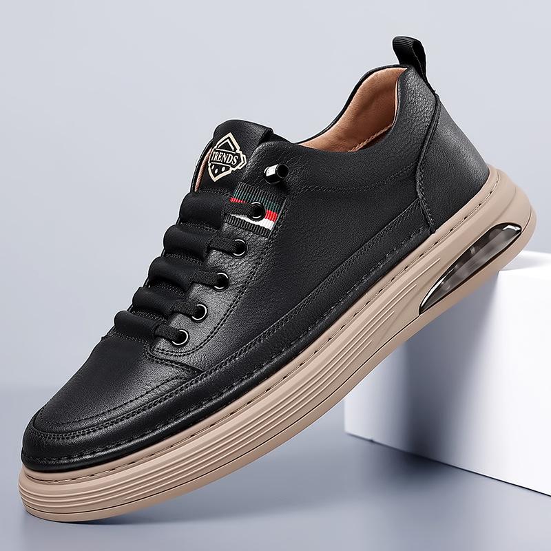 Fashion Fashion Non-slip Cow Leather Board Shoes for Men Spring Autumn Casual Sneakers Designer Soft-soled Sports Zapatos De Hombre