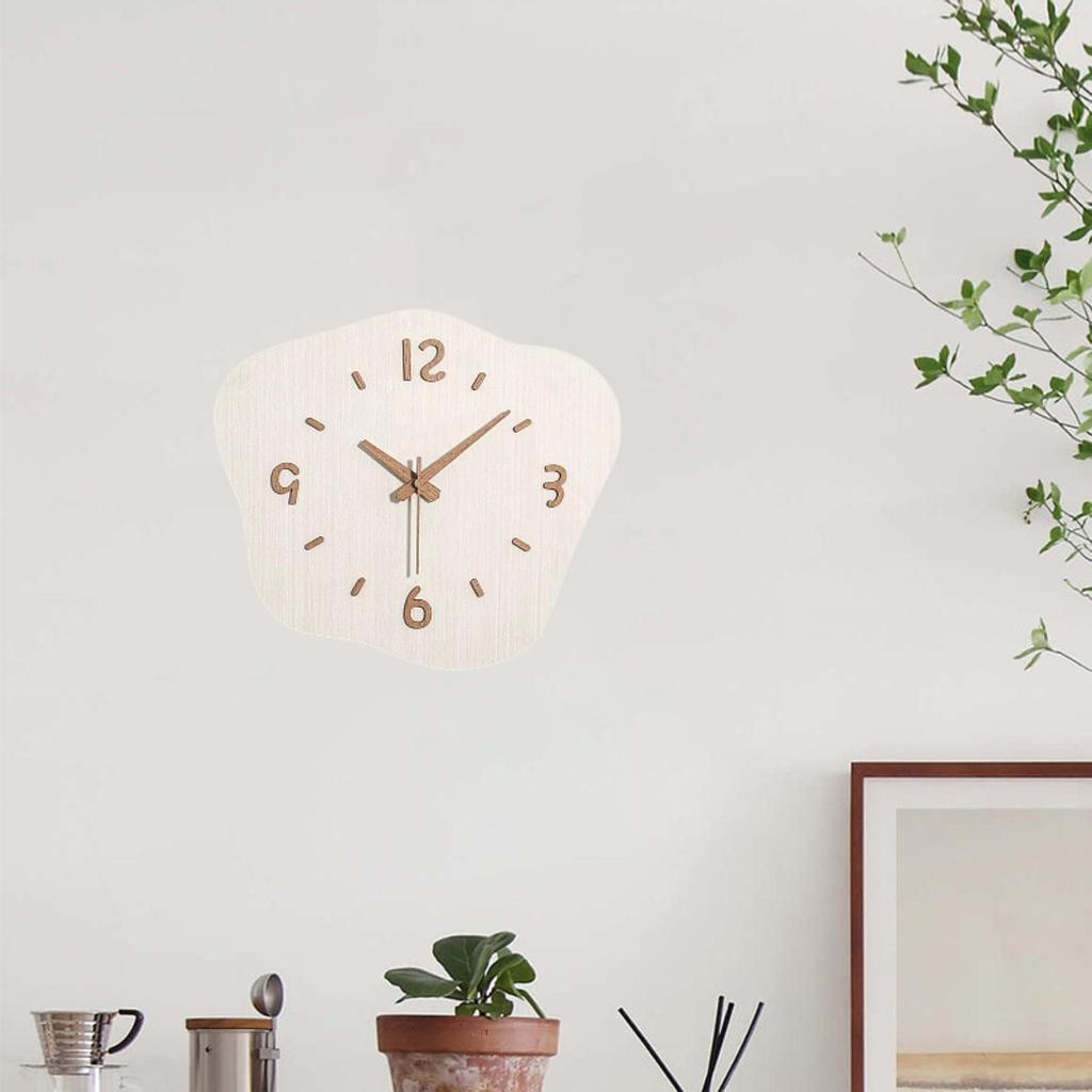 Wall Clock Irregular Clock Hanging Ornament Wall Decor for Dining Room Apartment