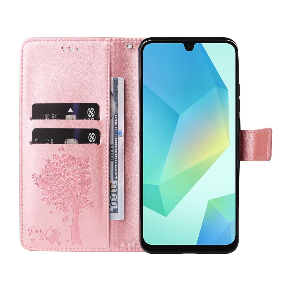 For Samsung Galaxy A16 4G/Galaxy A16 5G/Galaxy A17 5G/Galaxy A26 5G Phone Case with Stand Cat Tree Pattern Leather Wallet Mobile Cover
