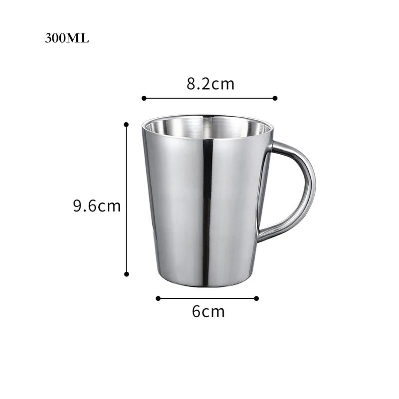 Stainless Steel Thermal Cup Mug for Office Tea Leak-Proof with Lid Coffee Beer Travel Camping Home Tumbler Drinkware 300/420ml