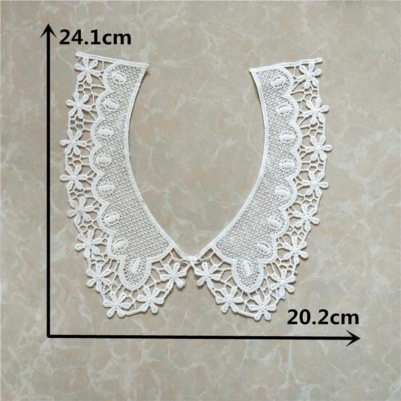 High quality Lace fabric White milk fiber Laces collar Baby hair bands Embroidery Craft materials Dress Needlework Accessories