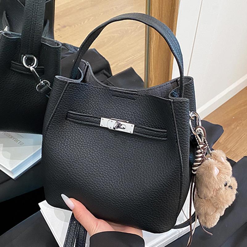 Simple Handbag, Small Carrying Bag, High Appearance Level Bucket Bag, Commuting and Casual Single-shoulder Crossbody Bag