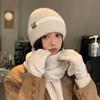 Classic Knit Hat Scarf Gloves Winter Set With Windproof Warmth For Women