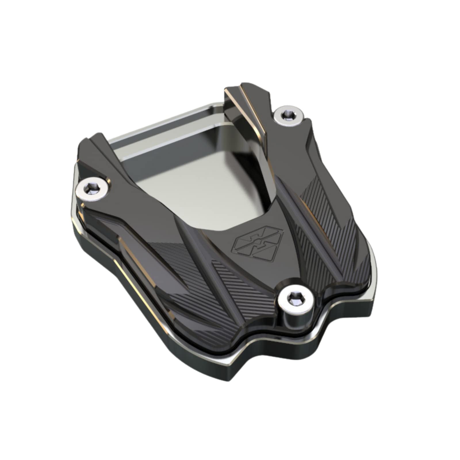 

Muchas sonrisas Honda Motorcycle Side Stand Plate Wide Type CBR250R CB400SF CB650R Fall Prevention (Black)