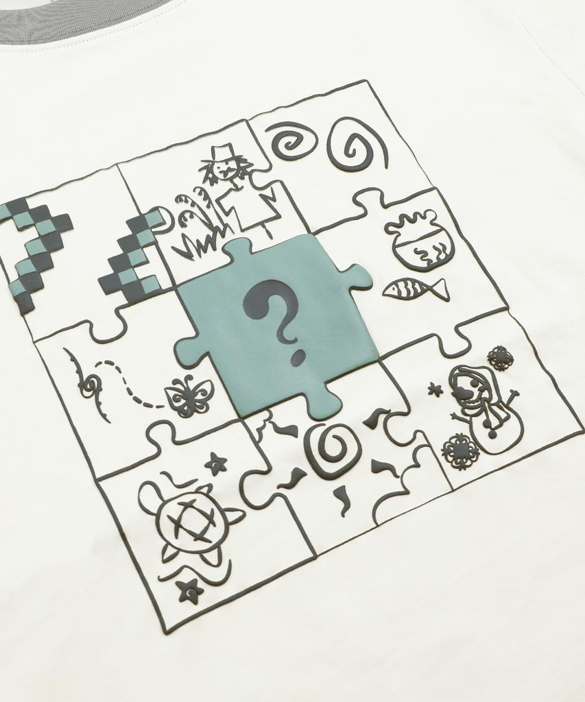 RuNaKi'Hu' Wxt103 Saigono Peace Ringer T-Shirt (Cream Beige)