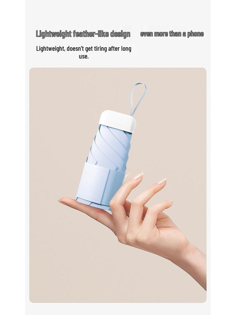 Compact Dual-Use Sunscreen Umbrella: Portable, UV-Protective, Rain & Sun Shade for Women and Students