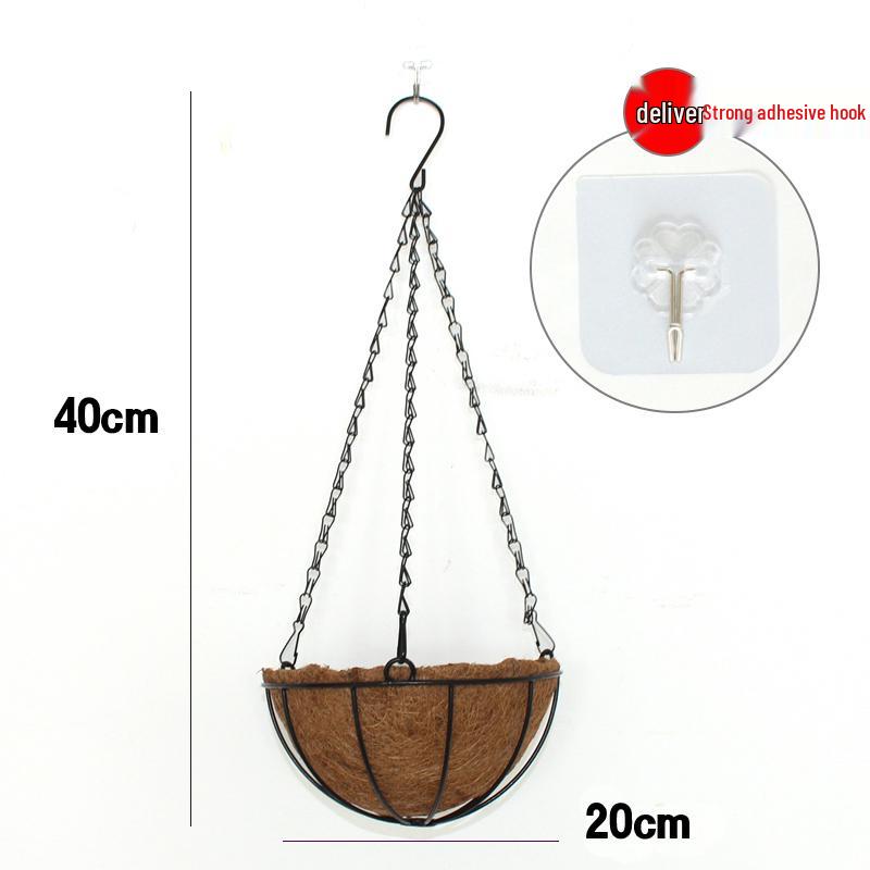 

Настінний кошик для квітів та підставка для горщика з кованого заліза в сільському стилі для зелених рослин