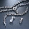 Emmaya Luxurious Zircon Stone Women Bridal Bridal Bridal Jewelry Sets Zirconia Necklaces /Earrings /Bracelet Full Set Event PartyLuxury Pendant