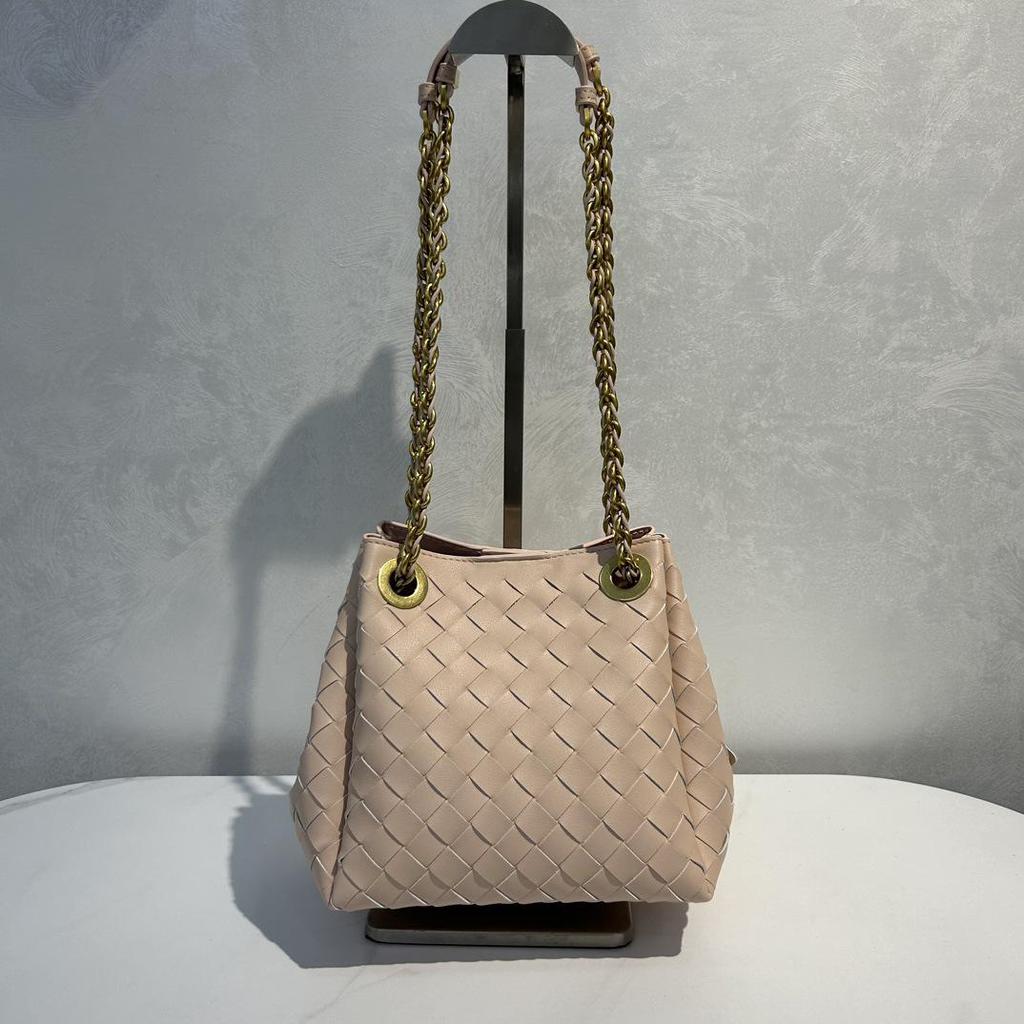 2025 Women's Handmade Leather Woven Chain Bag – Versatile Shoulder & Messenger Bag
