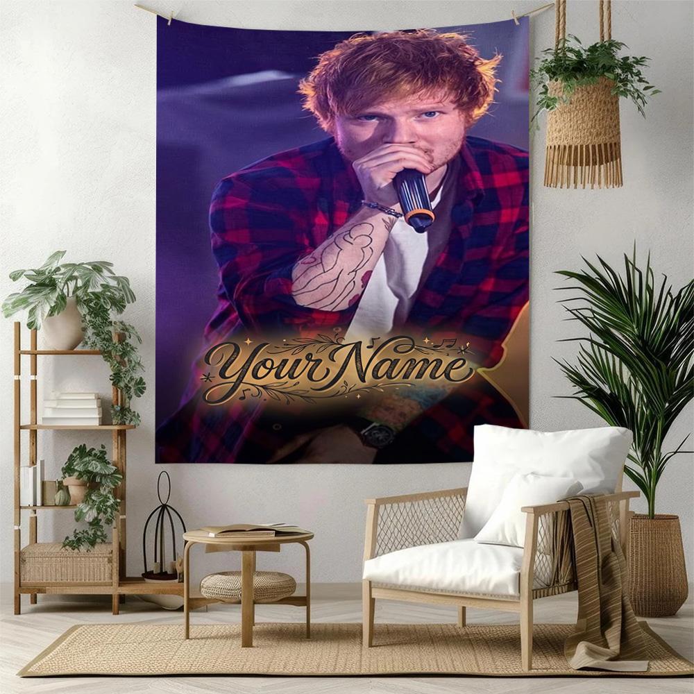 Sheeran Custom Wall Tapestry Cozy Personalized Tapestry Vibrant Fade-Resistant Print Ideal for Home Decor Four Seasons Decor