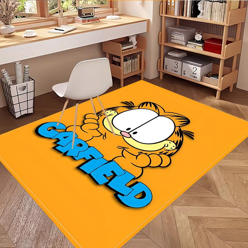 Garfield Print Rug, Washable Floor Carpet, For Entryway Dorm Laundry Room Office Study, Home Decor Birthday Christmas Gift