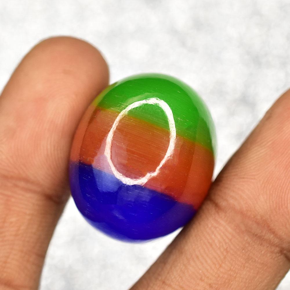 

A+ Quality 73.05 Ct Natural Tourmaline Oval Cut Certified Multicolor Gemstone 25.3 mm різнокольоровий