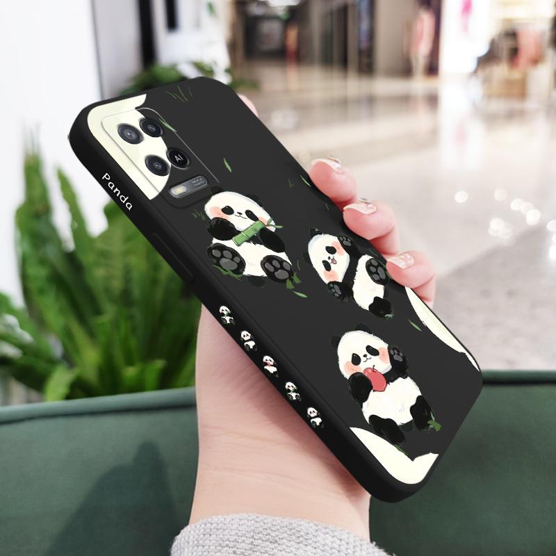 

Grass Panda Phone Case For OPPO A54 A74 A57 A77 A78 A96 A76 A95 A94 A83 A53 A72 A52 A9 A5 A12 A31 2020 S 4G 5G Cover A96 чёрный