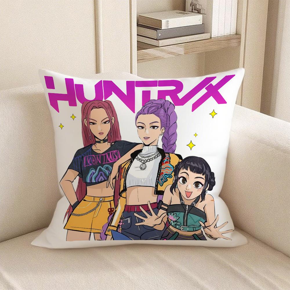 KPop Demon Hunters  There is “anime style" on the pillow: HUNTRX and other pattern pillowcases, fashionable home decoration