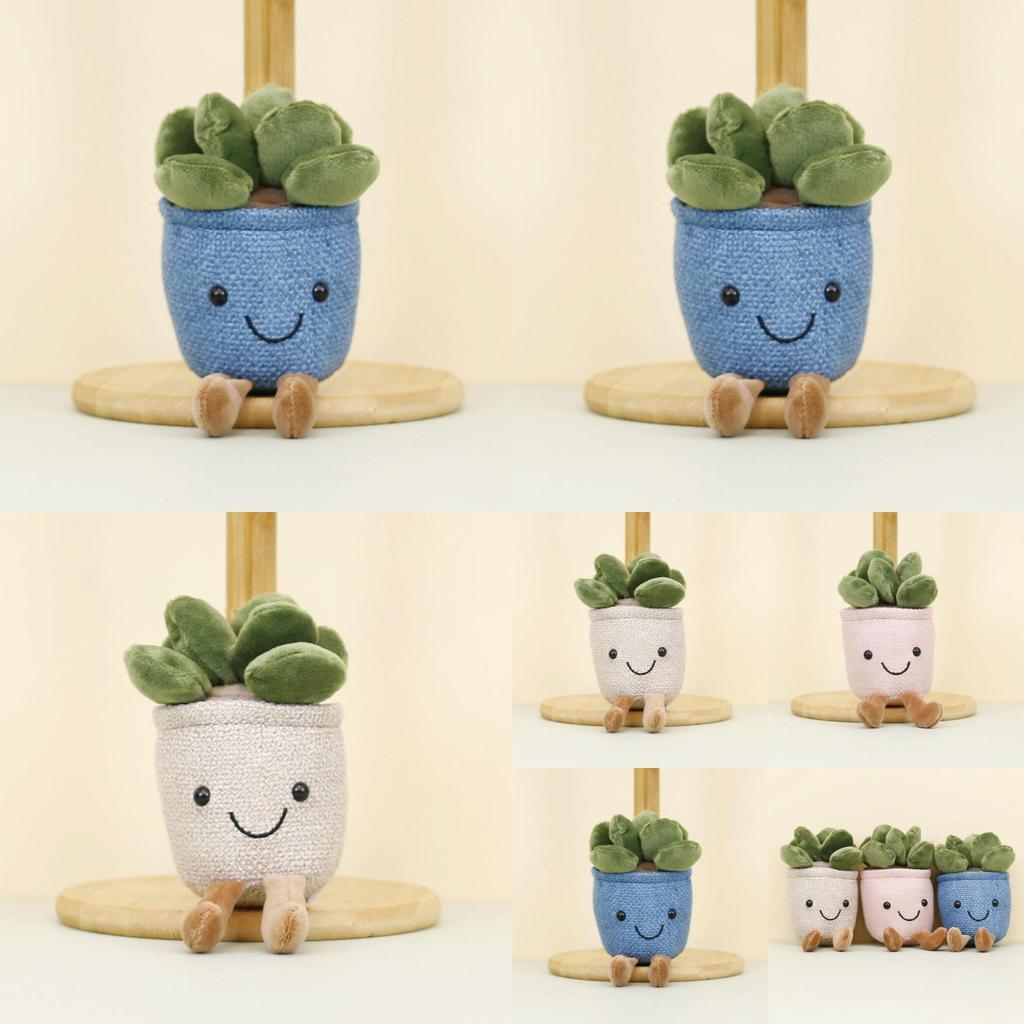 Niedlicher Mini Plüsch Schlüsselanhänger Pflanze Dekorative Sukkulente Spielzeug mit Tulpenakzent