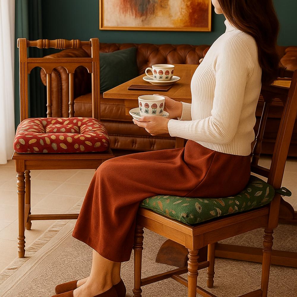 Утолщенная подушка для обеденного стула полиэстеровая подушка татами подушка для офисного сиденья для практики йоги зелёный 1198₽