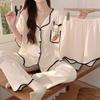 Ins Style Pajamas for Women In Summer Short-sleeved Cartoon Loose Summer Three-piece Set