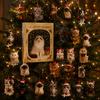 Festive Party Favors Christmas Advent Calendar for Cat Lovers, 24 Day Countdown Box with Holiday Room Decor Acrylic Pendants, Tree Hanging Decorations