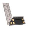 Stainless Steel Marking Ruler with 90-Degree Angle and Clear Positioning Holes for Accurate Woodworking and Craft Projects