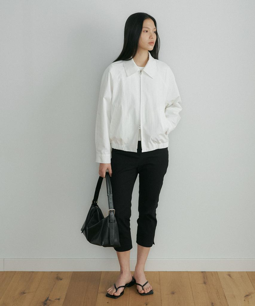 Lingseoul Cow Leather Buckle Medium Shoulder Bag-Black