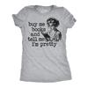 Women's Sarcastic T-Shirt Buy Me Books And Tell Me Im Pretty Sarcastic Reading T-Shirt