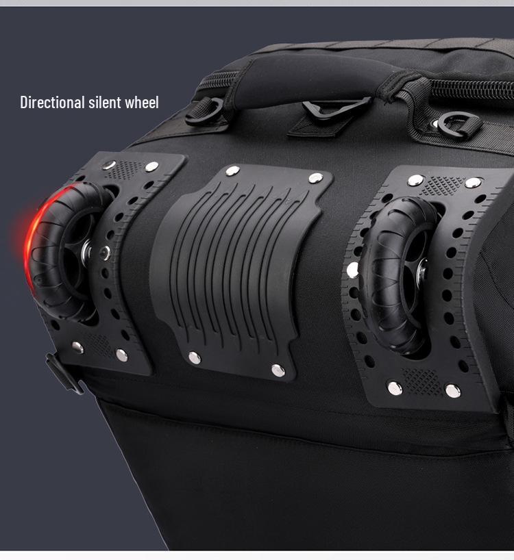 Foldable Cross-Border Wheeled Backpack: Multifunctional Travel & Sports Bag for Men and Women