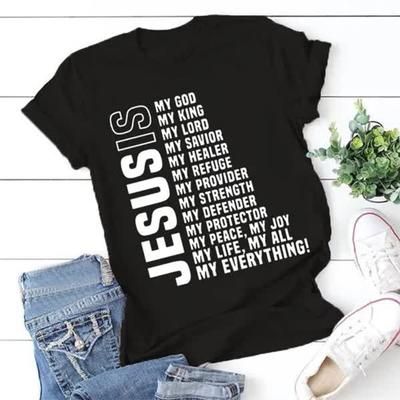 Mode Dam Mörkblå Bokstäver T-shirt Rolig Casual Rundhalsad Kortärmad T-shirt Sommar Dam Tee Shirt