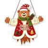 Seasonal Party Supplies Wooden Christmas Hanging Pendant, Cartoon Welcome Sign for Front Door, Holiday Shop Decorations Wall Decor with Cute