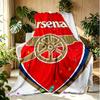 Arsenal F.C Pattern Blanket for Home Decoration, Bed, Sofa, Car Travel, Camping, Suitable for All Seasons, Birthday Christmas Gift
