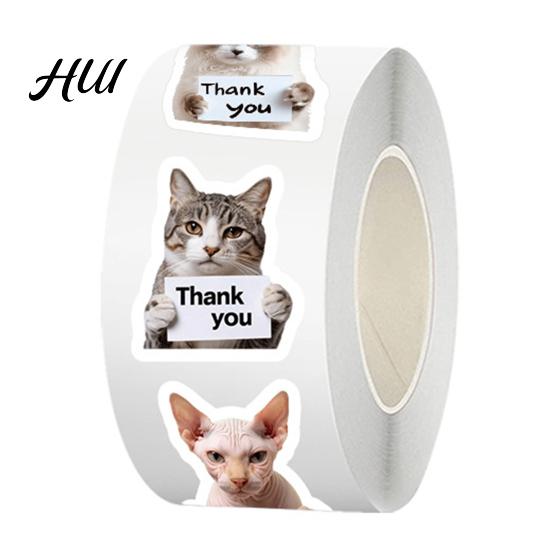 Children Pet Stickers Cute Dog Cat Thank You Funny Puppy Graffiti And Breed Waterproof PVC for Phone Laptop Fridge Envelopes Computer Flat