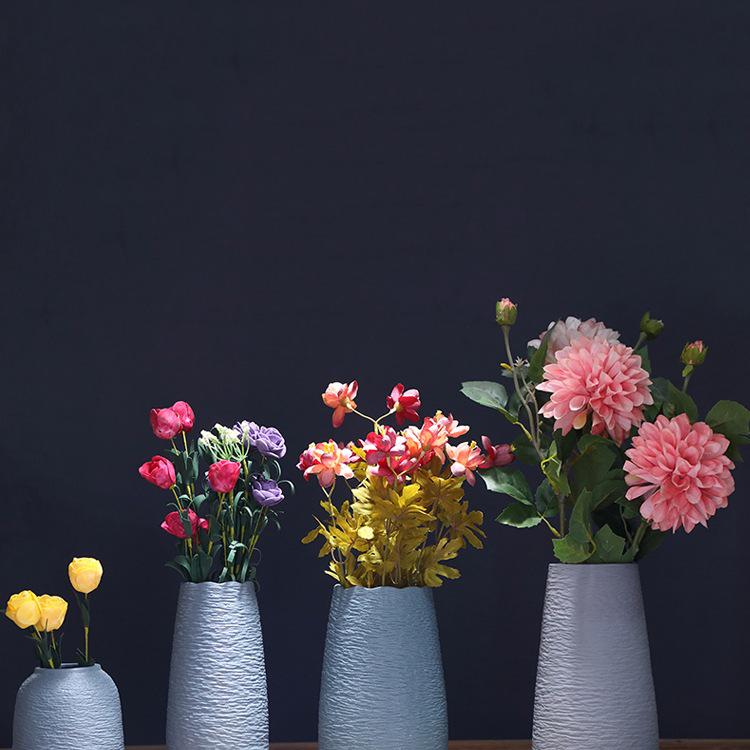 Modern Nordic Ceramic Dried Flower Vase - Minimalist Hydroponic Container for Home Decor