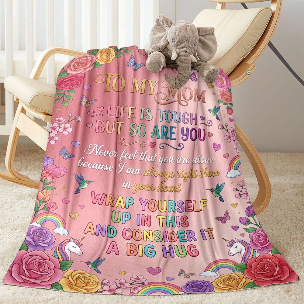 World's Best Mom Ever Flannel Blanket-Soft and Suitable for Sofas,Beds,Offices,Travel,All Seasons,Great Gift for Holidays and Birthdays.
